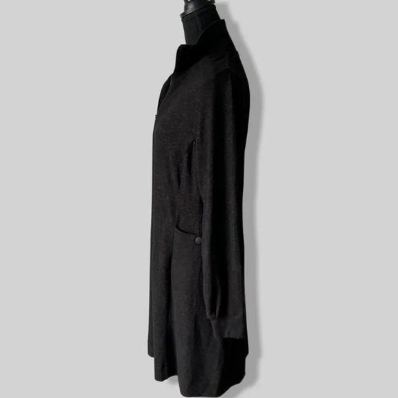 Cabi Black Burgundy Cuddle Long-Sleeve Sweater Dress - Picture 4 of 16